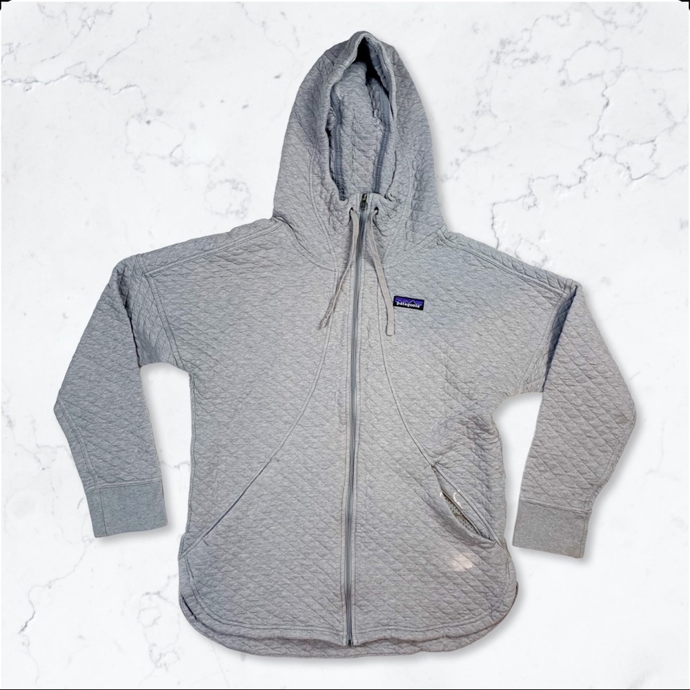 Grey Quilted Patagonia Zip-Up